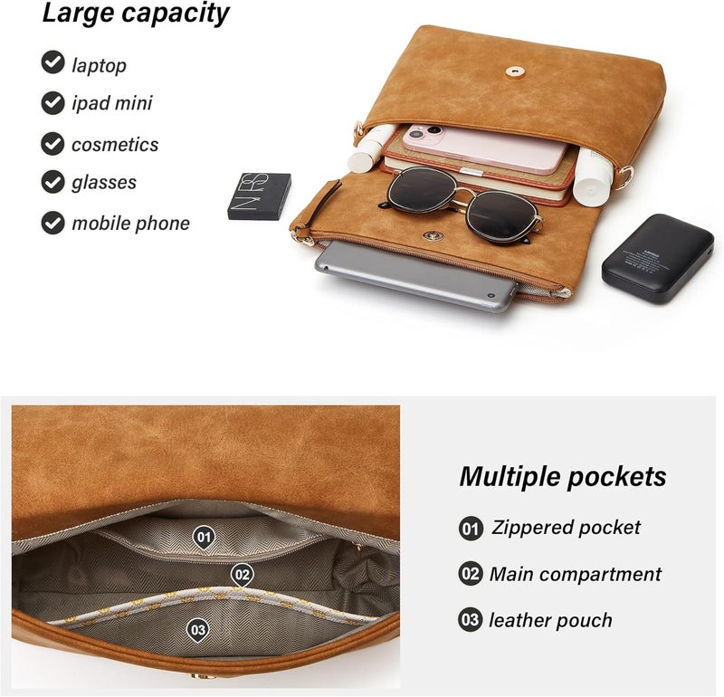 Makes Crossbody Purse for Women Small Crossbody Bags Trendy Vegan Leather with Adjustable Shoulder Straps Gift for Mother Wife Mom - Image 3